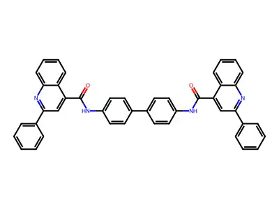 N,N'-([1,1'-biphenyl]-4,4'-diyl)bis(2-phenylquinoline-4-carboxamide) structure