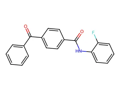 4-benzoyl-N-(2-fluorophenyl)benzamide structure