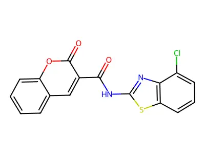 N-(4-chlorobenzo[d]thiazol-2-yl)-2-oxo-2H-chromene-3-carboxamide structure