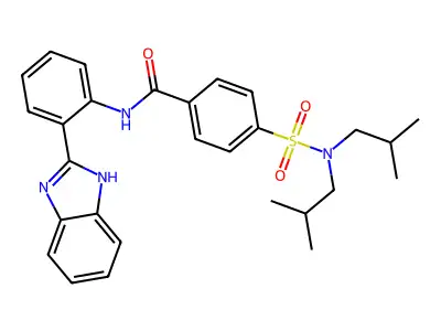 N-(2-(1H-benzo[d]imidazol-2-yl)phenyl)-4-(N,N-diisobutylsulfamoyl)benzamide structure