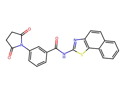 3-(2,5-dioxopyrrolidin-1-yl)-N-(naphtho[2,1-d]thiazol-2-yl)benzamide structure