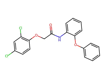 2-(2,4-dichlorophenoxy)-N-(2-phenoxyphenyl)acetamide structure
