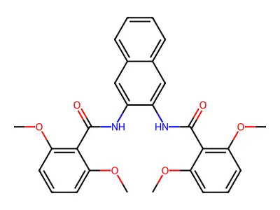 N-[3-[(2,6-dimethoxybenzoyl)amino]naphthalen-2-yl]-2,6-dimethoxybenzamide structure
