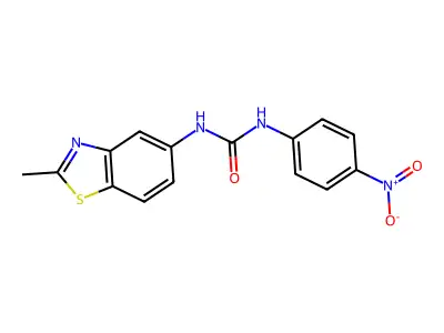 1-(2-Methylbenzo[d]thiazol-5-yl)-3-(4-nitrophenyl)urea structure