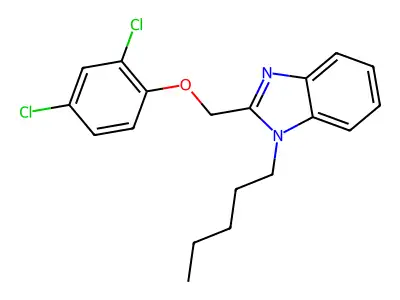 2-[(2,4-Dichlorophenoxy)methyl]-1-pentylbenzimidazole structure