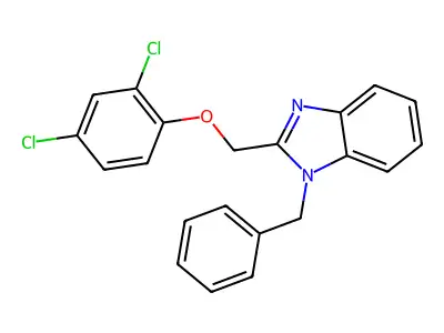 1-Benzyl-2-[(2,4-dichlorophenoxy)methyl]benzimidazole structure