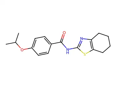 4-isopropoxy-N-(4,5,6,7-tetrahydrobenzo[d]thiazol-2-yl)benzamide structure