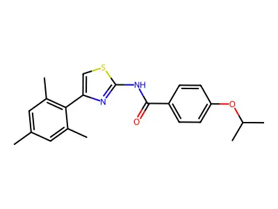 4-isopropoxy-N-(4-mesitylthiazol-2-yl)benzamide structure