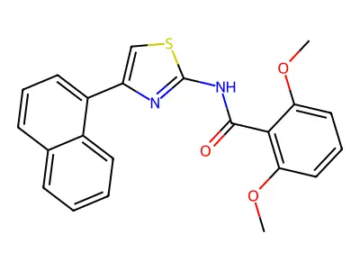 2,6-dimethoxy-N-(4-(naphthalen-1-yl)thiazol-2-yl)benzamide structure