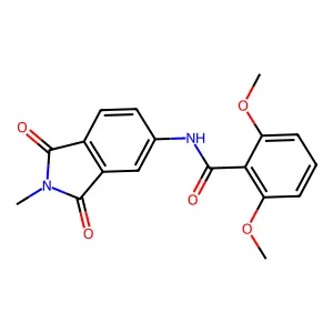 2,6-dimethoxy-N-(2-methyl-1,3-dioxoisoindol-5-yl)benzamide structure