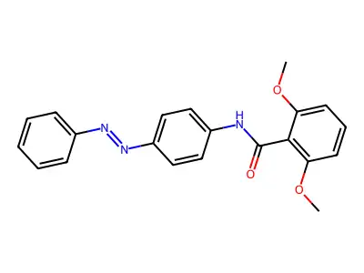 Benzamide, 2,6-dimethoxy-N-[4-(2-phenyldiazenyl)phenyl]- structure