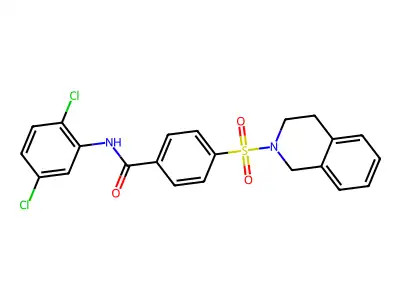 N-(2,5-dichlorophenyl)-4-(3,4-dihydro-1H-isoquinolin-2-ylsulfonyl)benzamide structure