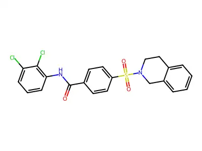 N-(2,3-dichlorophenyl)-4-((3,4-dihydroisoquinolin-2(1H)-yl)sulfonyl)benzamide structure
