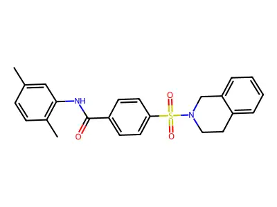 4-((3,4-dihydroisoquinolin-2(1H)-yl)sulfonyl)-N-(2,5-dimethylphenyl)benzamide structure