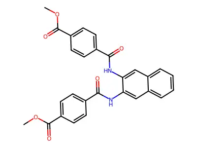 Methyl 4-[[3-[(4-methoxycarbonylbenzoyl)amino]naphthalen-2-yl]carbamoyl]benzoate structure