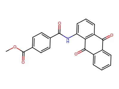 Methyl 4-[(9,10-dioxo-9,10-dihydroanthracen-1-yl)carbamoyl]benzoate structure