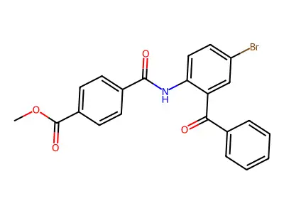 Methyl 4-[(2-benzoyl-4-bromophenyl)carbamoyl]benzoate structure
