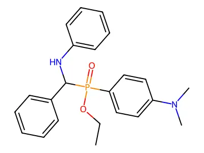 Ethyl (4-(dimethylamino)phenyl)(phenyl(phenylamino)methyl)phosphinate structure