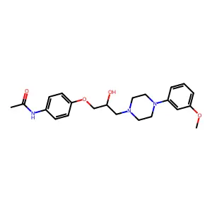 N-(4-(2-Hydroxy-3-(4-(3-methoxyphenyl)-1-piperazinyl)propoxy)phenyl)acetamide structure