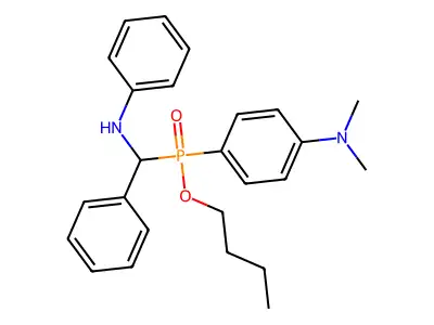 Butyl (4-(dimethylamino)phenyl)(phenyl(phenylamino)methyl)phosphinate structure