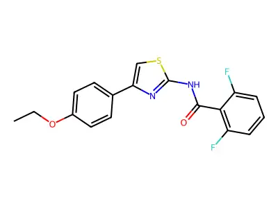 N-[4-(4-ethoxyphenyl)-1,3-thiazol-2-yl]-2,6-difluorobenzamide structure