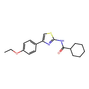 N-[4-(4-ethoxyphenyl)-1,3-thiazol-2-yl]cyclohexanecarboxamide structure