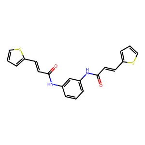 (E)-3-thiophen-2-yl-N-[3-[[(E)-3-thiophen-2-ylprop-2-enoyl]amino]phenyl]prop-2-enamide structure