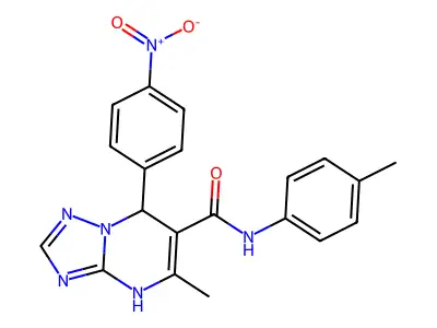 5-methyl-N-(4-methylphenyl)-7-(4-nitrophenyl)-4H,7H-[1,2,4]triazolo[1,5-a]pyrimidine-6-carboxamide structure