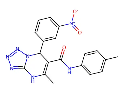 5-METHYL-N-(4-METHYLPHENYL)-7-(3-NITROPHENYL)-4H,7H-[1,2,3,4]TETRAZOLO[1,5-A]PYRIMIDINE-6-CARBOXAMIDE structure