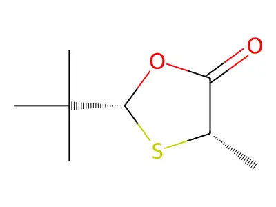 2-tert-Butyl-4-methyl-1,3-oxathiolan-5-one structure
