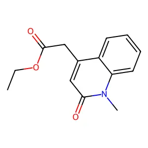 Ethyl (1-methyl-2-oxo-1,2-dihydro-4-quinolinyl)acetate structure