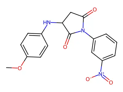 3-[(4-Methoxyphenyl)amino]-1-(3-nitrophenyl)pyrrolidine-2,5-dione structure