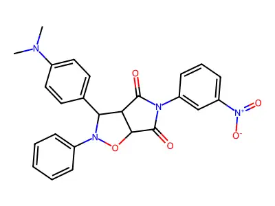 3-[4-(dimethylamino)phenyl]-5-(3-nitrophenyl)-2-phenyl-hexahydro-2H-pyrrolo[3,4-d][1,2]oxazole-4,6-dione structure