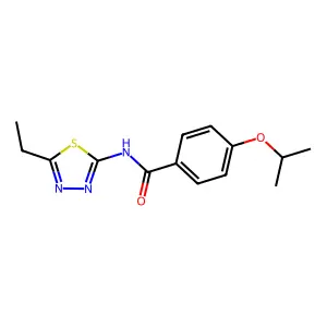 N-(5-ethyl-1,3,4-thiadiazol-2-yl)-4-isopropoxybenzamide structure