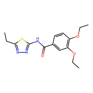 3,4-diethoxy-N-(5-ethyl-1,3,4-thiadiazol-2-yl)benzamide structure