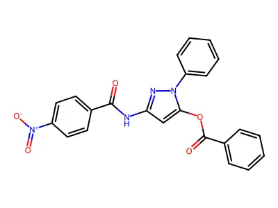 3-(4-Nitrobenzamido)-1-phenyl-1H-pyrazol-5-yl benzoate structure