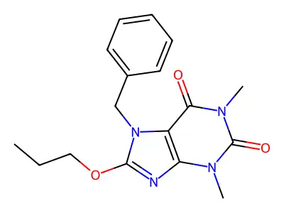 7-Benzyl-1,3-dimethyl-8-propoxy-3,7-dihydro-1H-purine-2,6-dione structure