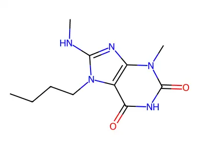 7-Butyl-3-methyl-8-(methylamino)-3,7-dihydro-1H-purine-2,6-dione structure