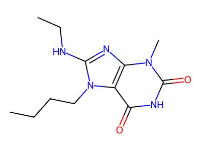 7-Butyl-8-(ethylamino)-3-methyl-3,7-dihydro-1H-purine-2,6-dione structure