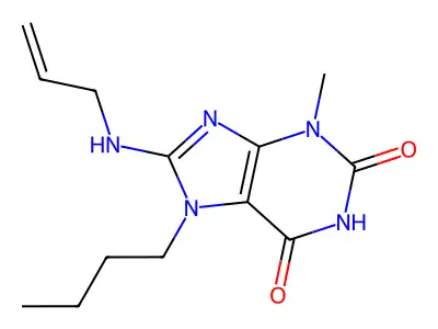 8-(Allylamino)-7-butyl-3-methyl-3,7-dihydro-1H-purine-2,6-dione structure