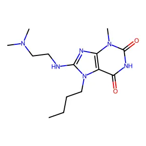 7-BU-8-((2-(Dimethylamino)ethyl)amino)-3-methyl-3,7-dihydro-1H-purine-2,6-dione structure