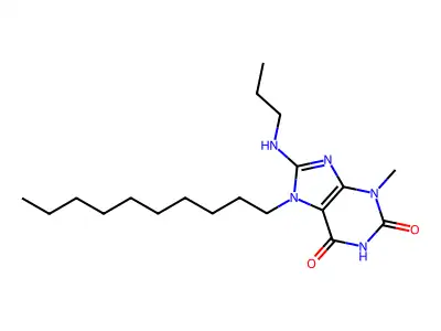 7-Decyl-3-methyl-8-(propylamino)-3,7-dihydro-1H-purine-2,6-dione structure