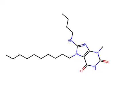 8-(Butylamino)-7-decyl-3-methyl-3,7-dihydro-1H-purine-2,6-dione structure