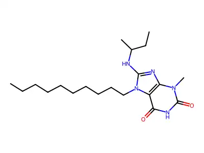 8-(Sec-butylamino)-7-decyl-3-methyl-3,7-dihydro-1H-purine-2,6-dione structure