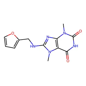 8-((2-Furylmethyl)amino)-3,7-dimethyl-3,7-dihydro-1H-purine-2,6-dione structure