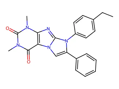 8-(4-Ethylphenyl)-1,3-dimethyl-7-phenyl-1H-imidazo(2,1-F)purine-2,4(3H,8H)-dione structure