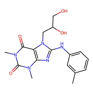 7-(2,3-Dihydroxypropyl)-1,3-DI-ME-8-(3-toluidino)3,7-dihydro-1H-purine-2,6-dione structure