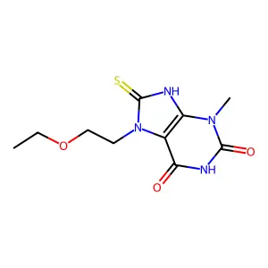7-(2-Ethoxyethyl)-8-mercapto-3-methyl-3,7-dihydro-1H-purine-2,6-dione structure