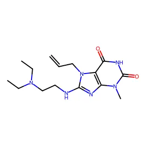 7-Allyl-8-((2-(diethylamino)ET)amino)-3-methyl-3,7-dihydro-1H-purine-2,6-dione structure