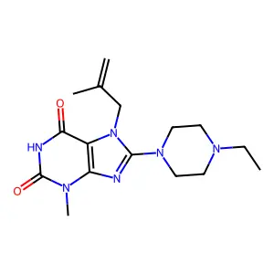 8-(4-ET-1-Piperazinyl)-3-ME-7-(2-ME-2-propenyl)-3,7-dihydro-1H-purine-2,6-dione structure